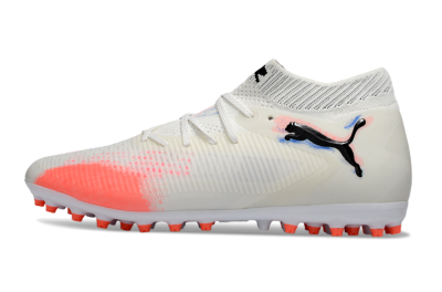 Men's Puma Future 8 Ultimate MG Football Boots - White/Electric Coral/Black