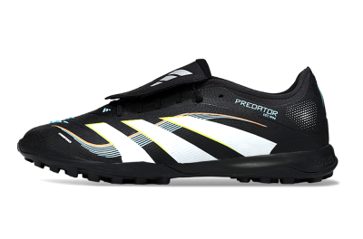 Men's Adidas Predator 25 Elite Fold-Over Tongue TF Football Shoes - Black/Electric Yellow/White Strike