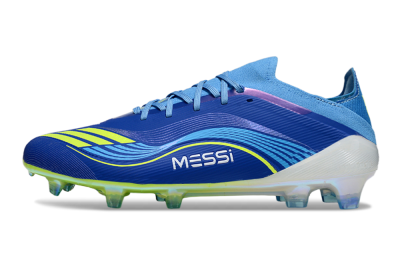 Unisex Messi x Adidas F50 Elite FG Football Boots - Blue/Vibrant Blue/Lime Green