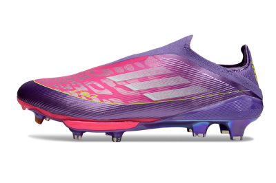 Men's Adidas F50+ Elite Lightstrike Pro Laceless FG Football Boots - Purple/Electric Pink/Neon Green