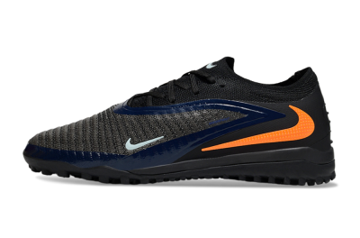 Unisex Nike Phantom 6 Low Elite TF Football Shoes - Black/Navy Blue/Neon Orange
