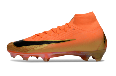 Unisex Nike Air Zoom Mercurial Superfly 10 Elite FG Football Boots - Orange/Sunset Orange/Gold Wave