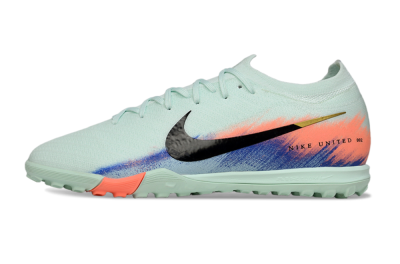 Unisex Nike Air Zoom Mercurial Vapor 16 Elite TF Football Shoes - Aqua/Coral Orange/Soft Blue