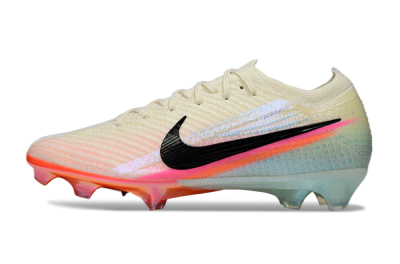 Unisex Nike Air Zoom Mercurial Vapor 16 Elite FG Football Boots - Beige/Coral Burst/Aqua Glaze