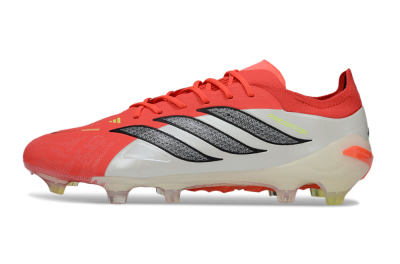 Men's Adidas Predator 26 Elite FG Football Boots - Red/Neon Coral/Black