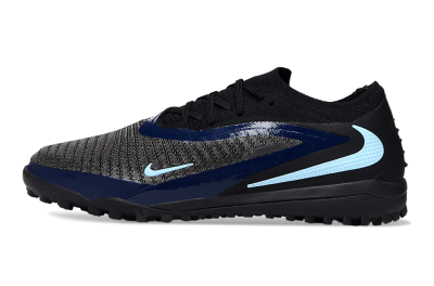 Unisex Nike Phantom 6 Low Elite TF Football Shoes - Black/Navy Blue/Light Blue