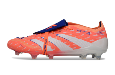 Men's Adidas Predator 25 Elite Fold-Over Tongue FG Football Boots - Pink/Bright Coral/Cool Blue