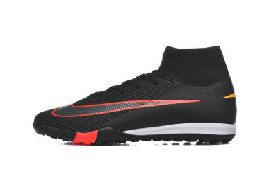 Men's Nike Air Zoom Mercurial Superfly 10 Elite TF Football Shoes - Black/Fiery Red/Sunshine Yellow