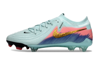 Men's Nike Phantom GX 2 Elite FG Football Boots - Aqua/Coral Fade/Deep Blue