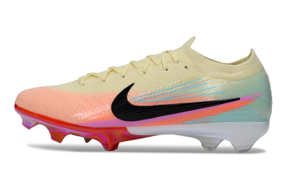 Unisex Nike Air Zoom Mercurial Vapor 16 Elite FG Football Boots - Cream/Sunset Peach/Golden Pulse