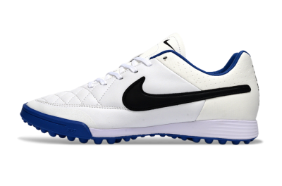 Men's Nike Tiempo Ligera 4 TF Football Shoes - White/Royal Blue/Black