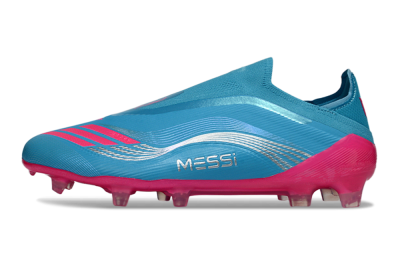 Unisex Messi x Adidas F50 Elite Laceless FG Football Boots - Blue/Electric Pink/Light Blue