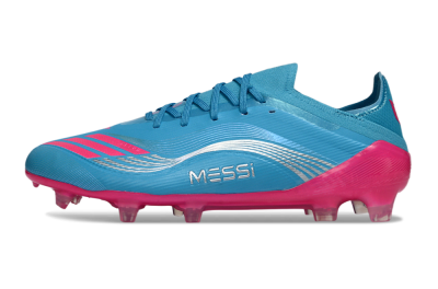 Unisex Messi x Adidas F50 Elite FG Football Boots - Blue/Bright Pink/Neon Blue