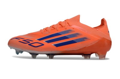 Unisex Adidas F50 Elite FG Football Boots - Orange/Electric Orange/Navy Blue