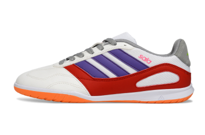 Men's Adidas Top Sala IC Football Shoes - White/Crimson/Amethyst
