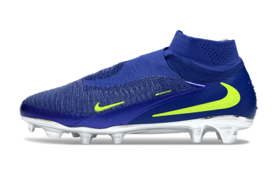 Unisex Nike Phantom 6 High Elite FG Football Boots - Blue/Electric Yellow/Deep Navy