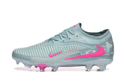 Unisex Nike Phantom 6 Low Elite FG Football Boots - Aqua/Bright Pink/Soft Gray
