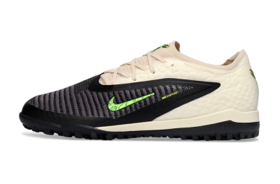 Unisex Nike Phantom 6 Low Elite TF Football Shoes - Black/Neon Green/Beige
