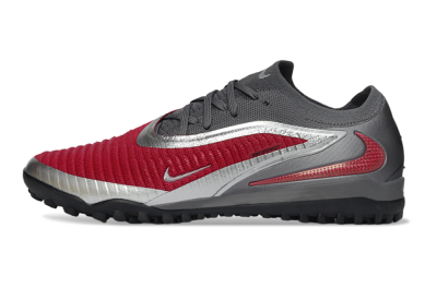 Men's Nike Phantom 6 Low Elite TF Football Shoes - Red/Crimson Blaze/Grey Storm