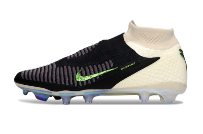 Men's Nike Phantom 6 High Elite FG Football Boots - Black/Electric Green/Beige