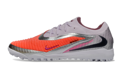 Unisex Nike Phantom 6 Low Elite TF Football Shoes - Orange/Fuchsia Pink/Silver Grey