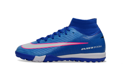 Kids Nike Air Zoom Mercurial Superfly 10 Elite TF Football Shoes - Blue/Ocean Blue/Fuchsia Pink