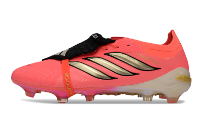 Unisex Adidas Predator 26 Elite Fold-Over Tongue FG Football Boots - Pink/Electric Pink/Gold