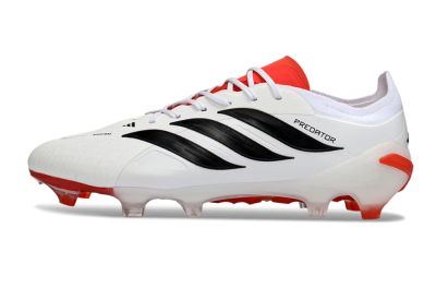 Men's Adidas Predator 26 Elite FG Football Boots - White/Vibrant Red/Black
