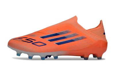 Men's Adidas F50 Elite Laceless AG Football Boots - Orange/Electric Blue/Neon Orange