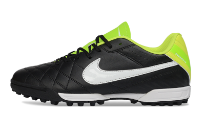 Men's Nike Tiempo Legend Ligera 5 TF Football Shoes - Black/Lime Green/White