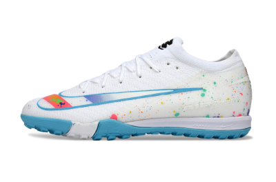 Men's Nike Air Zoom Mercurial Vapor 16 Elite TF Football Shoes - White/Crystal Blue/Splattered Pastel