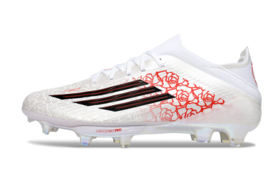 Unisex Adidas F50 Elite Lightstrike Pro FG Football Boots - White/Crimson Red/Black