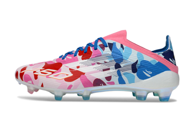 Unisex Adidas F50 Elite FG Football Boots - Pink/Blue Camo/Pink Splash