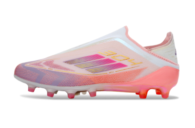 Men's Adidas F50 304 Elite Laceless AG Football Boots - Pink/Coral Pink/Soft Lilac