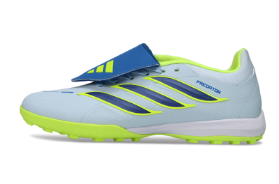 Unisex Adidas Predator 26 Elite Fold-Over Tongue TF Football Shoes - Blue/Lime Green/Neon Yellow