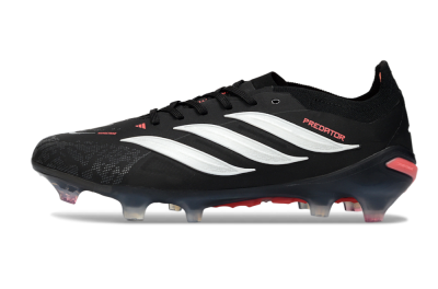 Unisex Adidas Predator 26 Elite FG Football Boots - Black/Vibrant Red/Crystal White