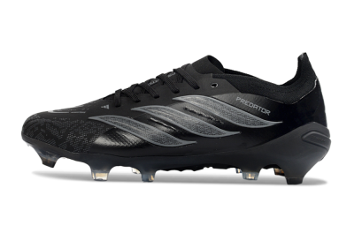 Unisex Adidas Predator 26 Elite FG Football Boots - Black/Graphite Grey/Dark Shadow