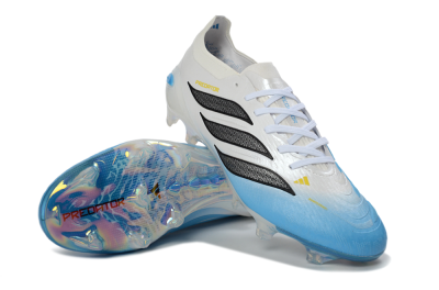 Unisex Adidas Predator 26 Elite FG Football Boots - Blue/Sky Blue/Icy White