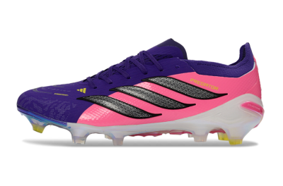 Unisex Adidas Predator 26 Elite FG Football Boots - Purple/Vibrant Pink/Black