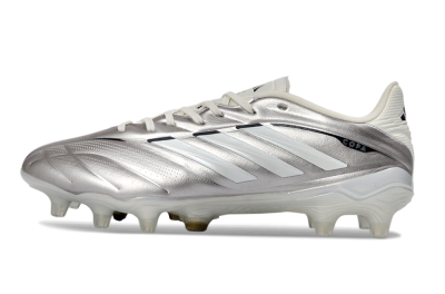 Men's Adidas Copa Pure 3 FG Football Boots - Silver/Metallic Grey/White