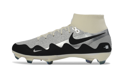 Unisex Patta x Nike Air Zoom Mercurial Superfly 10 Elite FG Football Boots - Silver/Black/Silver