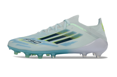 Men's Adidas F50 Elite AG Football Boots - Blue/Aqua Breeze/Neon Yellow