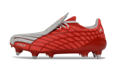 Men's Adidas F50 Spider Elite SG Football Boots - Red/Flame Red/Steel Gray