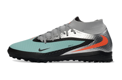 Unisex Nike Phantom 6 Elite High TF Football Shoes - Aqua/Coral/Black
