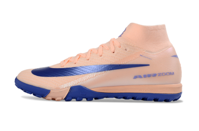Unisex Nike Air Zoom Mercurial Superfly 10 Elite TF Football Shoes - Peach/Cobalt Blue/Soft Coral
