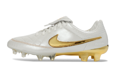 Men's Nike Tiempo Legend SE FG Football Boots - White/Metallic Gold/Classic White
