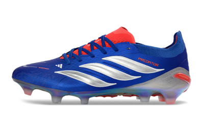 Unisex Adidas Predator 26 Elite FG Football Boots - Blue/Fiery Red/Silver