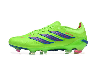Men's Adidas Predator 26 Elite FG Football Boots - Green/Electric Green/Striking Blue