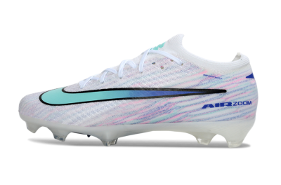 Unisex Nike Air Zoom Mercurial Vapor 16 Elite FG Football Boots - White/Aqua Blue/Misty Pink