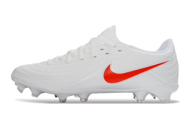 Men's Nike Tiempo Legend 10 Elite FG Football Boots - White/Coral Red/Deep Blue